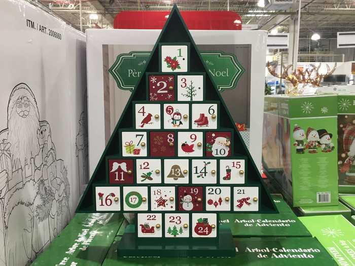 Fill this tree-shaped advent calendar with your treats of choice.