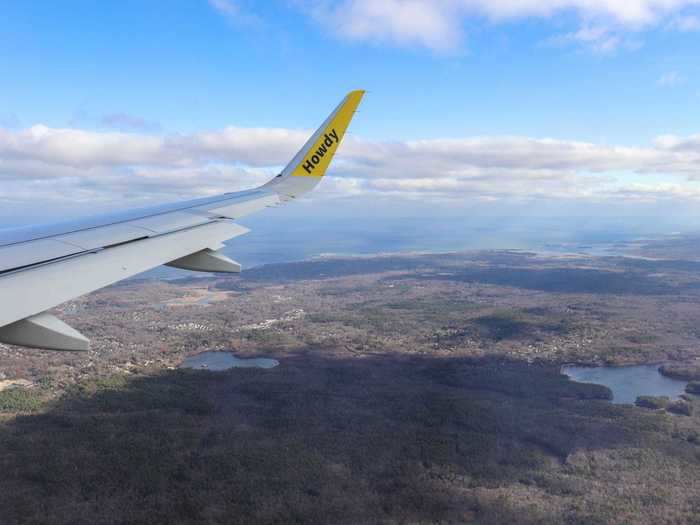 We were preparing to land than a half-hour into the flight and Boston was luckily landing on its northwest-facing runway, which kept the flight time down.