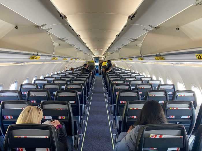 There were less than 30 passengers on the 182-seat plane, and that