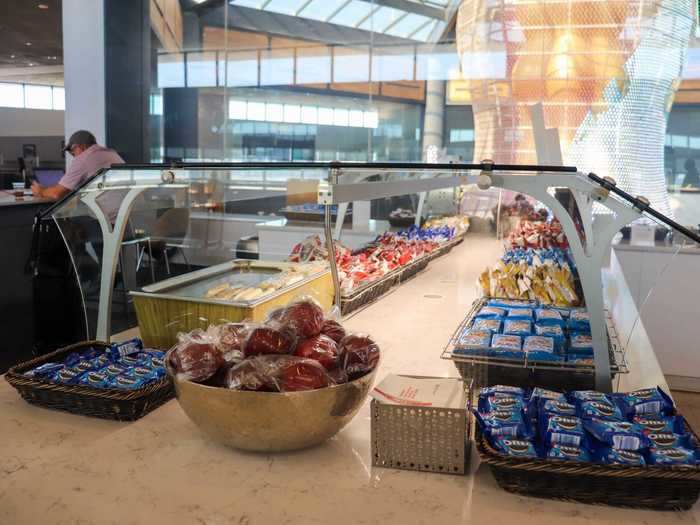 Peckish passengers will quickly realize that complimentary food is still on offer, though it