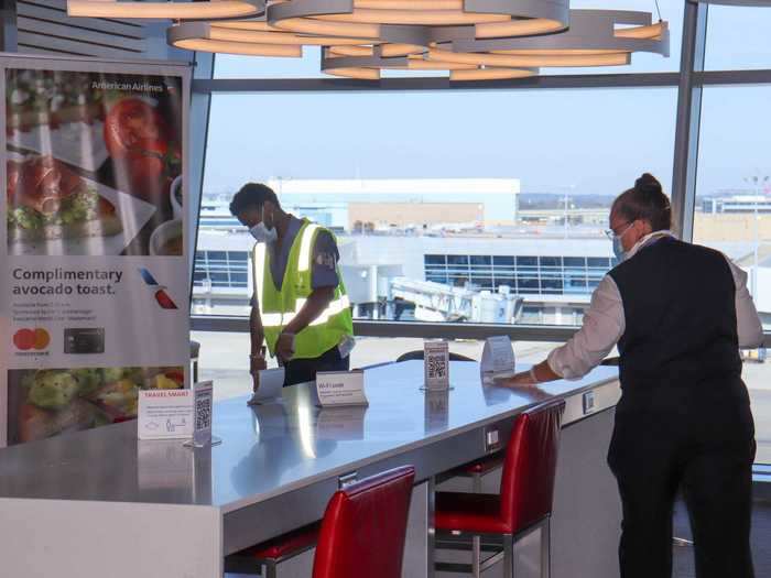 Cleaning is also a top priority in all three lounges.