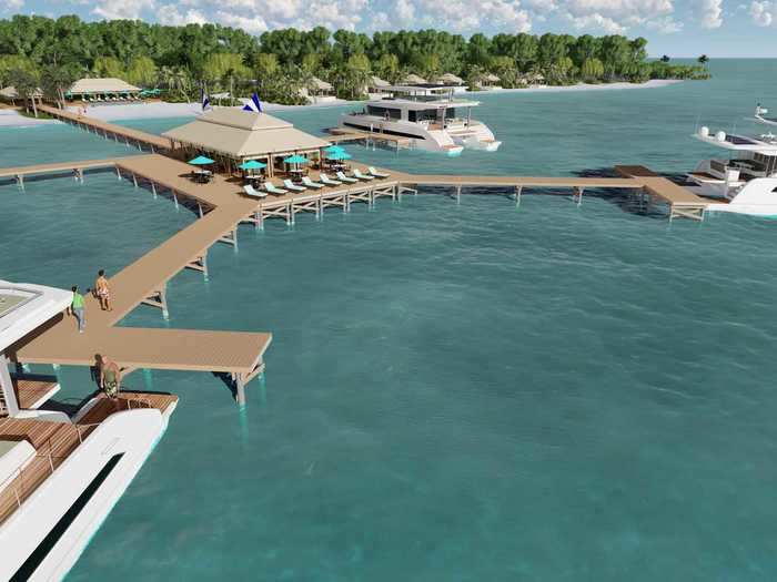 Unsurprisingly, the villas can depart from the dock and head out to sea at the visitor