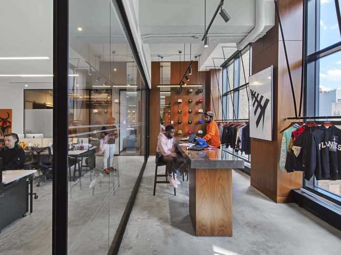 The retail showroom shows off designs from Roc Nation