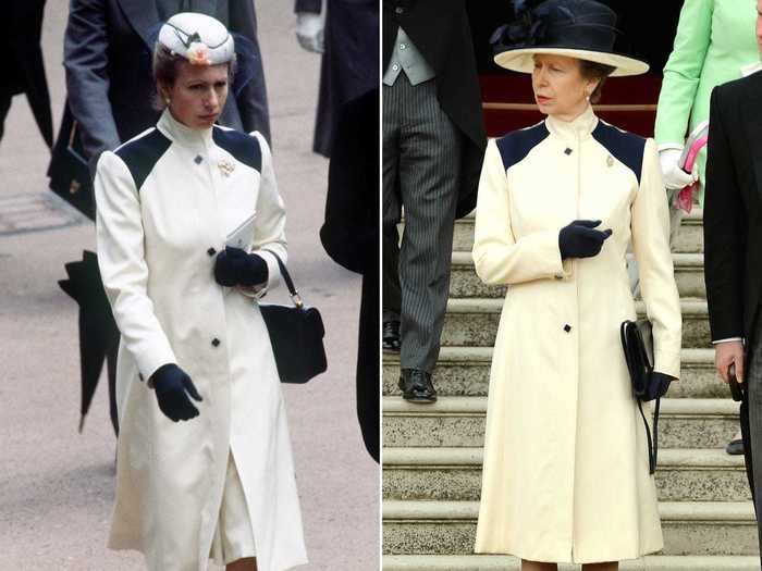 Princess Anne is a fan of this cream coat.