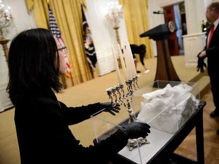 The White House hosts two Hanukkah receptions every year.