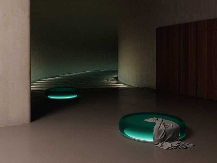 ... or take a dip in the indoor pool that replicates the experience of "swimming in the night sea."