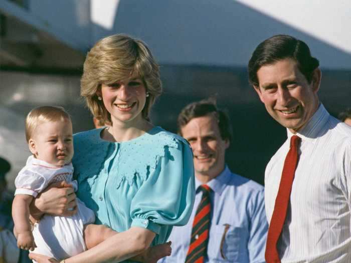 March 1983: Prince Charles, Princess Diana, and Prince William arrived in Australia for the couple