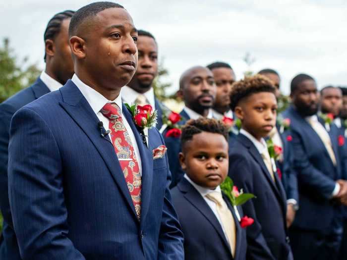 Grooms got emotional during their ceremonies.