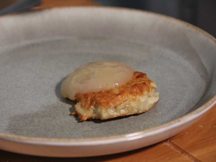 Paired with some applesauce — my latke topping of choice — Garten