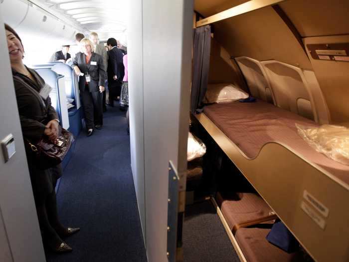 She said that many flight attendants learn to sleep on command, but that most "don