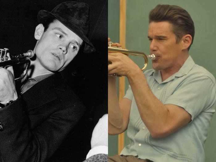 Ethan Hawke learned trumpet basics to portray Chet Baker in "Born to Be Blue."