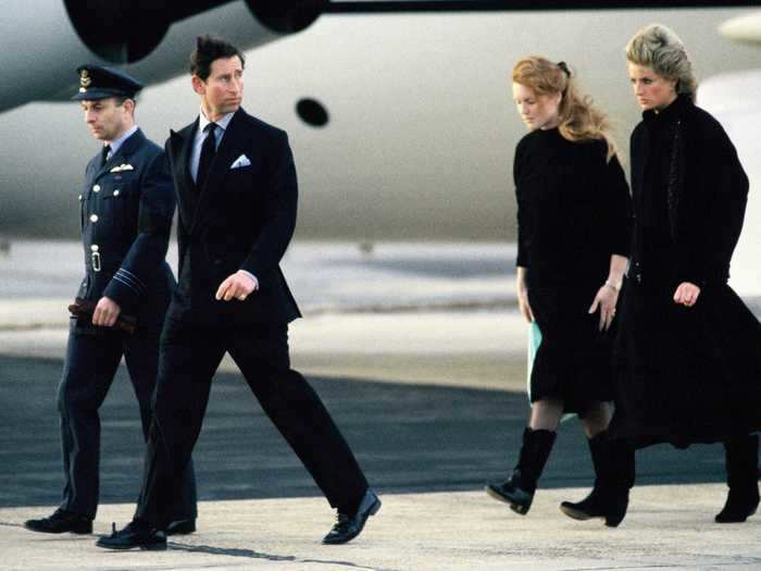 After the accident, Diana, Charles, and Ferguson flew to London to deliver the major