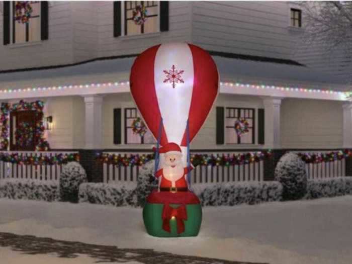 Forget the sled - Santa is arriving on a 12-foot hot air balloon this Christmas.