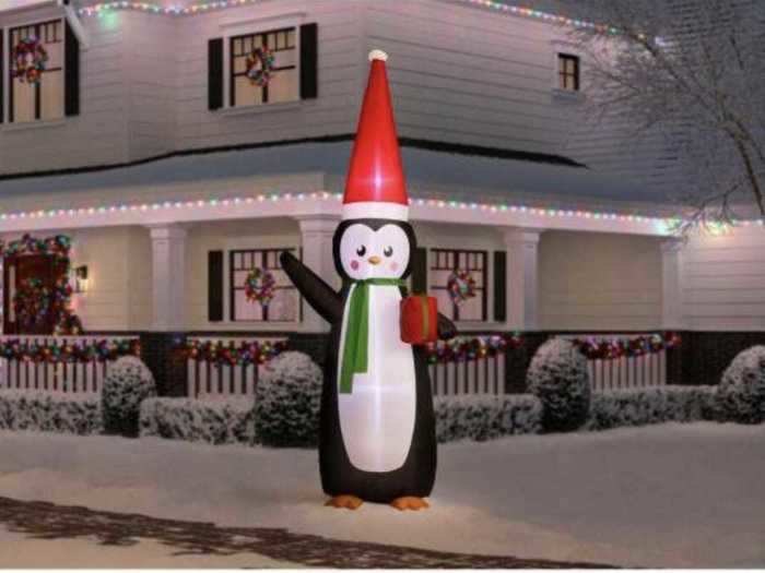 Turn your lawn into frozen Antarctica with an 11-foot penguin for $69.