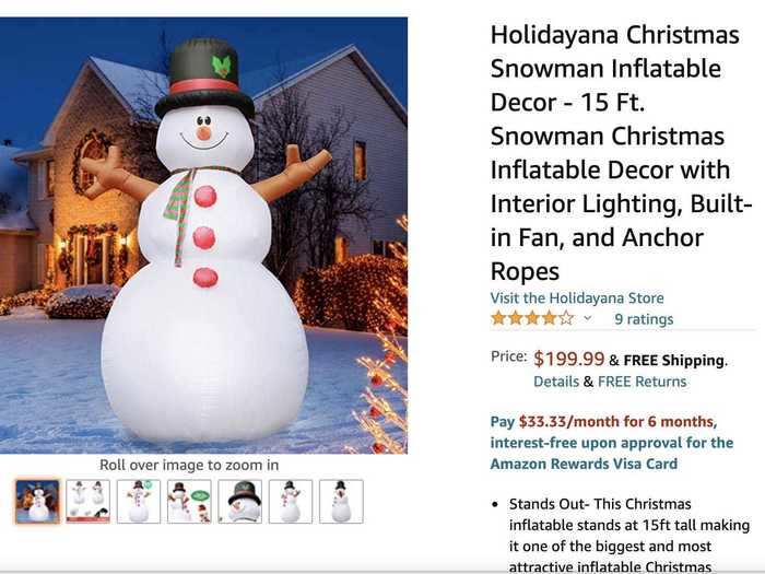 This jaw-dropping 15-foot-tall snowman will impress children and adults alike.