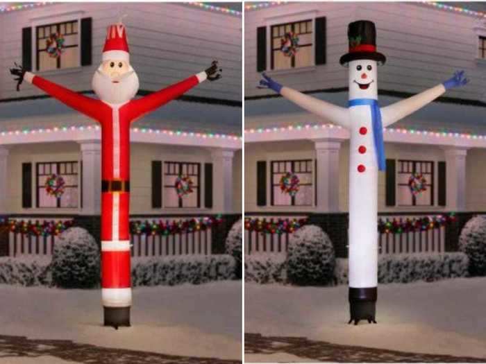 Jolly Jiggler Snowman and Jolly Jiggler Santa will put a smile on everyone