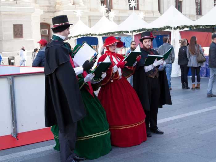 In the 1700s, carolers would sometimes break down doors and demand food and drink from residents.