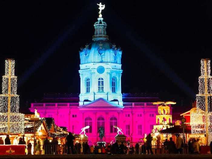 BEFORE: Other landmarks in Germany, including the Baroque Charlottenburg palace, usually also step up their decorations during the festive season.