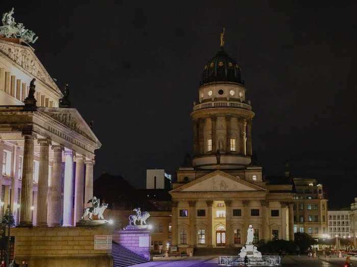 AFTER: This Christmas, the square looks like it does all year round, with not a single decoration in sight.