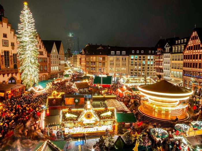 BEFORE: In Frankfurt, Germany, the famous Christmas market usually looks like a Winter wonderland.