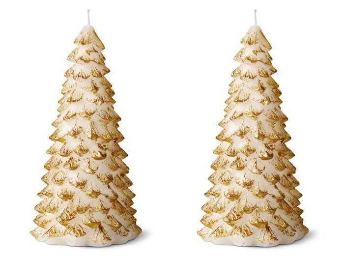 Elevate your wintry decor with this Huntington Home tree candle.