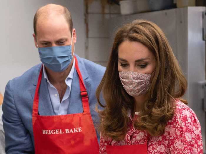 September: The prince and the duchess paid a visit to the iconic Beigel Bake Brick Lane Bakery in east London, where they helped to knead dough.