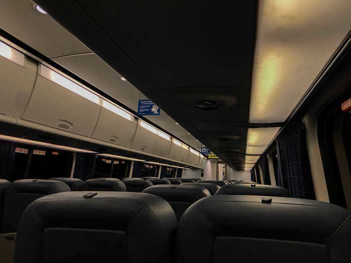 Luckily, just as the thought crossed my mind, the Acela staff turned down the lights and the gentle rocking of the train helped me drift off.