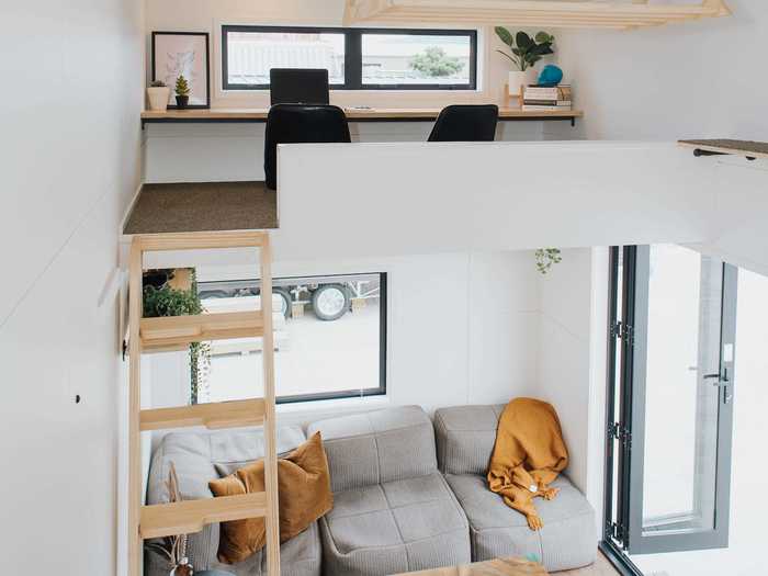 The office loft also has room to sleep additional people if needed.