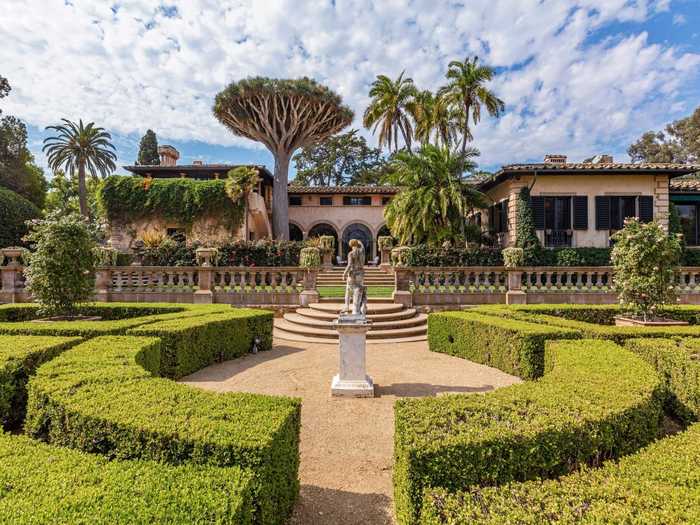 The shrubs almost create the feeling of a sprawling maze.