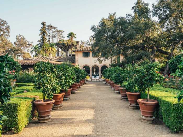 Most of the 12 acres are designed to continue the renaissance style of the villa.