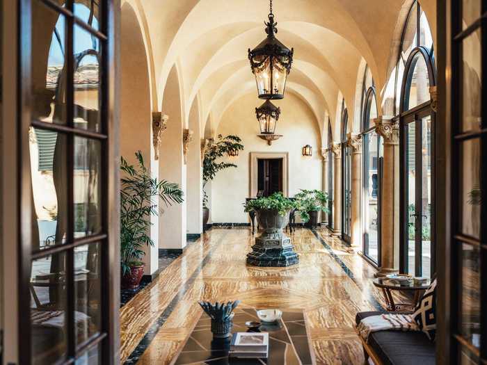 Original golden travertine floors were also preserved, according to WSJ.