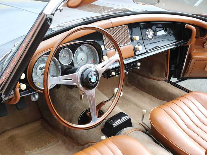 ... and its wood-trimmed steering wheel was rebuilt in 2008.