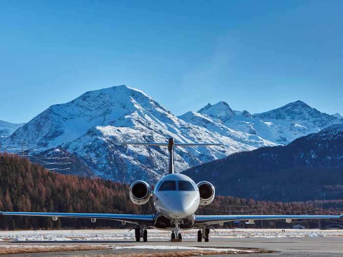 The high elevation and surrounding mountainous terrain make the airport one of the most difficult to access in Europe but the Praetor 600 can utilize the airport with ease.