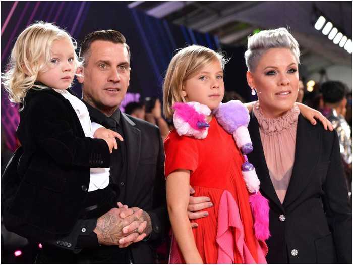 Pink and her husband Carey Hart celebrate both Hanukkah and Christmas with their kids.