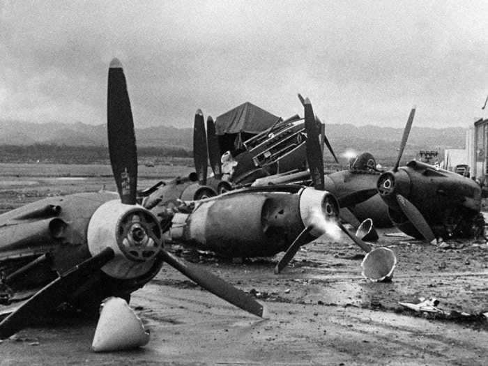About 190 US planes were destroyed, and another 159 were damaged.