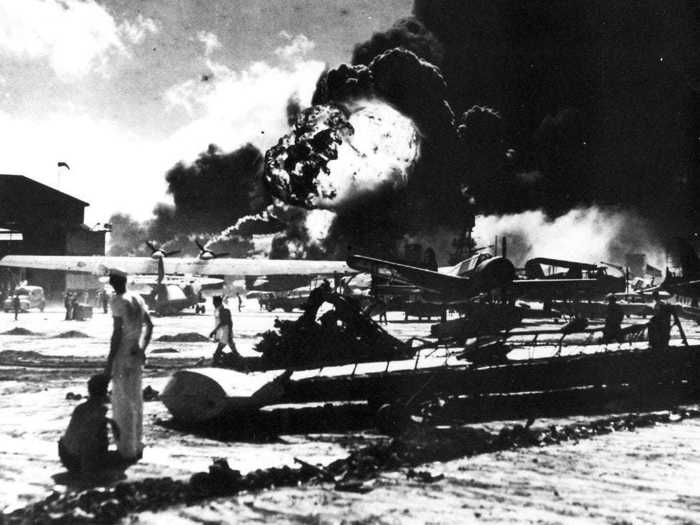 The Japanese also took the opportunity to attack military airfields while bombing the fleet in Pearl Harbor. The purpose of these simultaneous attacks was to destroy American planes before they could respond.