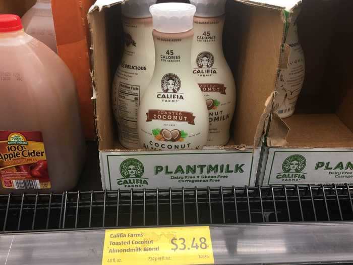 Pick up Califia Farms toasted-coconut almond milk at Aldi.