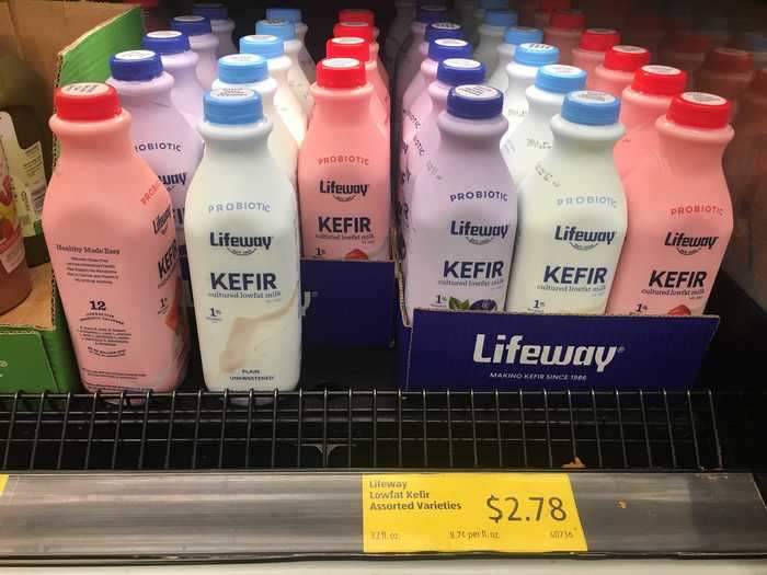 Aldi carries Lifeway kefir in a variety of flavors.