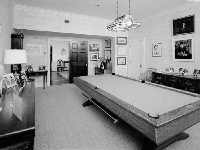 Nixon had a bedroom transformed into the White House Game Room in 1970.