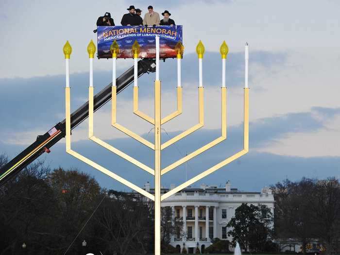 Outside the White House, menorah lightings are still held on the Ellipse, and the event has continued to grow in scale.