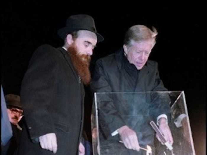 President Jimmy Carter was the first president to recognize Hanukkah with a menorah lighting in 1979.