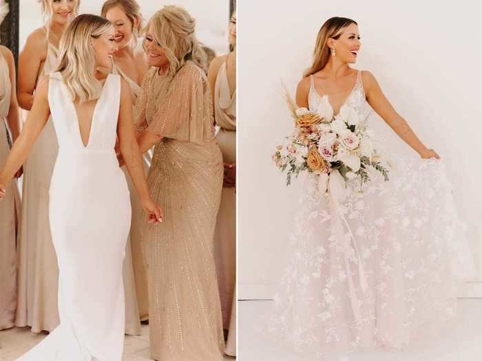 Breanna wore two dresses on her wedding day.