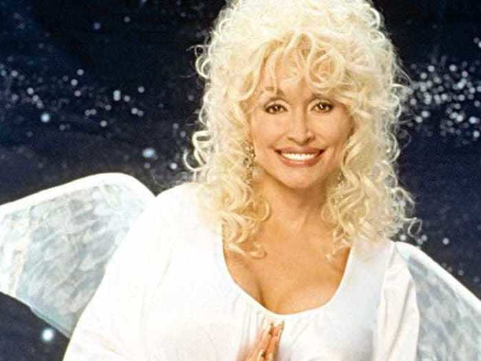 Back in 1996, Dolly Parton played an angel in a made-for-TV holiday movie called "Unlikely Angel."