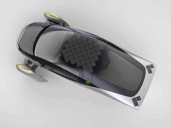 But the car has another trick up its sleeve - an integrated solar array that the company says can provide up to 45 miles of range per day or 11,000 miles per year in most parts of the world.