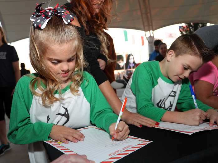 German children leave out handwritten letters before going to bed.