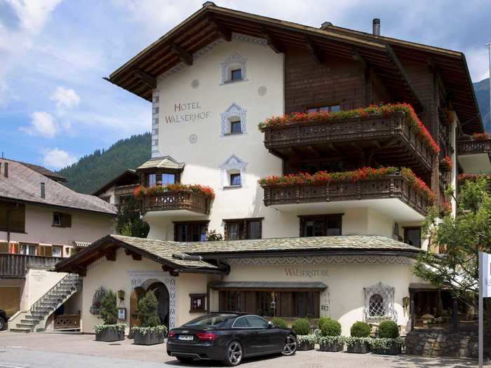 Charles and the boys often stayed at the Hotel Walserhof, a chalet-like hotel with a Michelin-star restaurant.