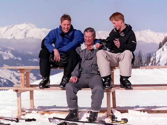 Prince Harry and Prince William accompanied their dad on trips into the mid-2000s.