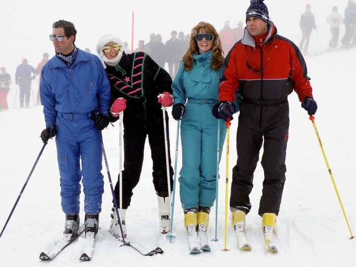 In the early years of their marriage, Charles and Diana visited Klosters on several occasions, traveling with friends and family including Prince Andrew and his then-wife Sarah Ferguson.