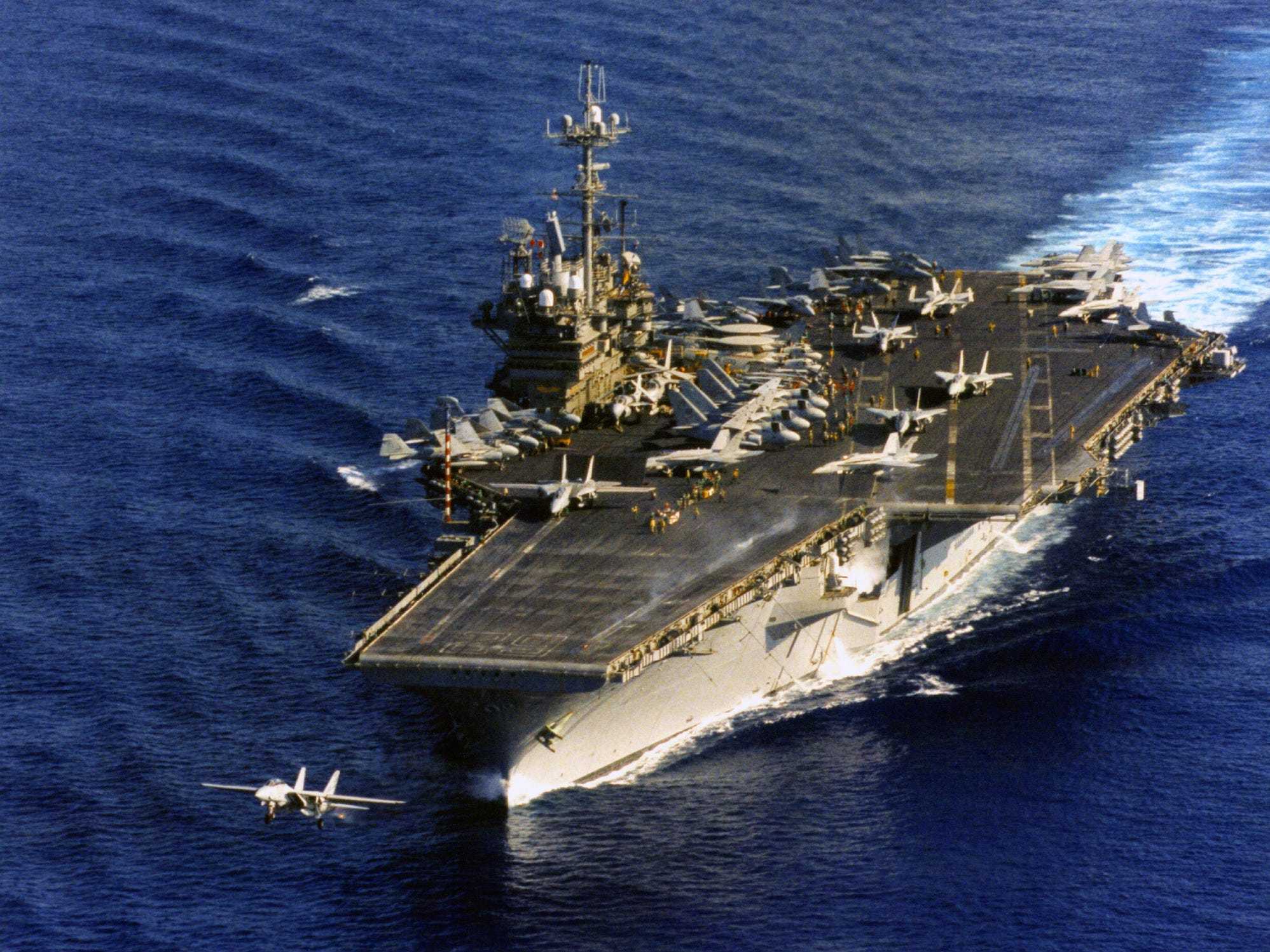 USS Independence aircraft carrier F-14 Tomcat
