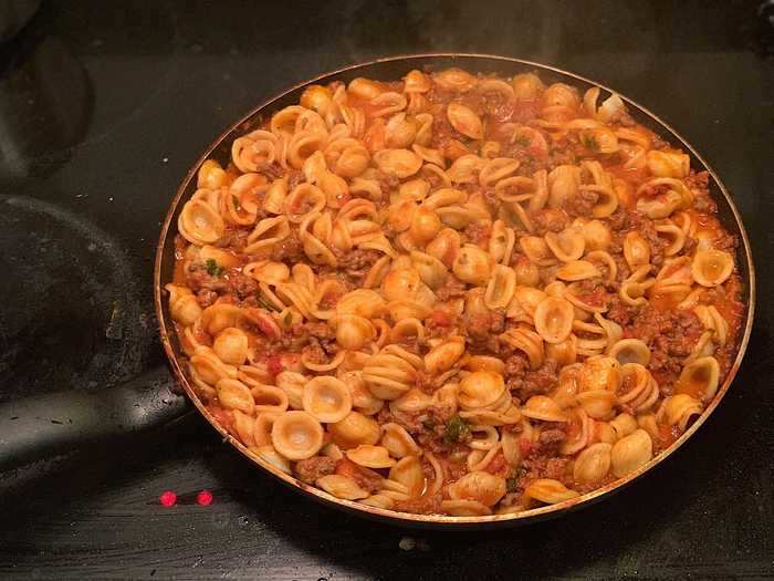 After letting it cook for a minute, I was done. The pasta looked glorious, and it tasted even better.